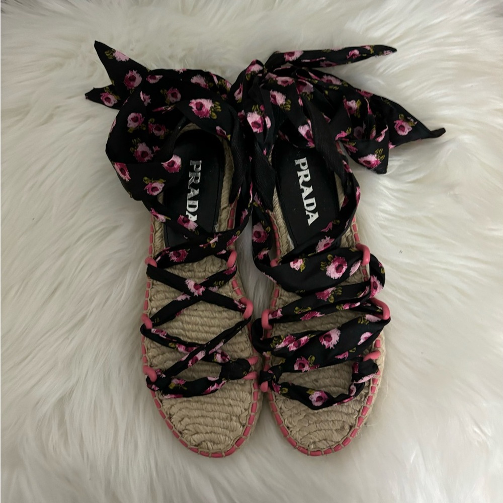 Prada tie up sandals, great for the summer.  Never worn!